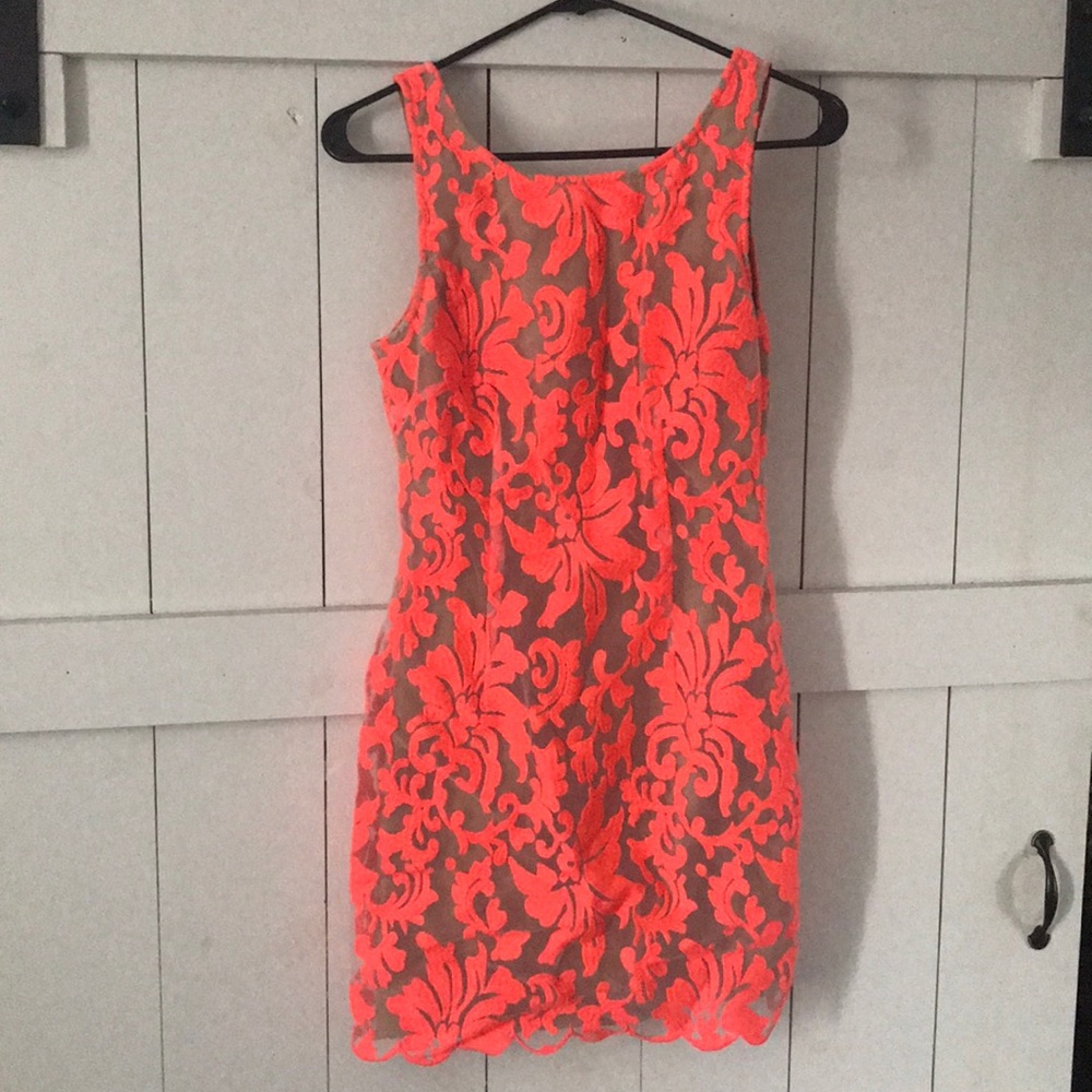 Ladakh hot pink/nude dress